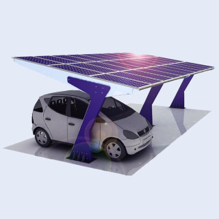 Hot Dip Galvanizing On Off Grid Solar Carport  Mounting Systems For Private Parking Lot